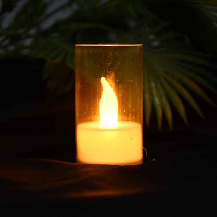 Flameless Candles With Transparent Plastic Covers Set Of 24 Pcs Led - Trendex