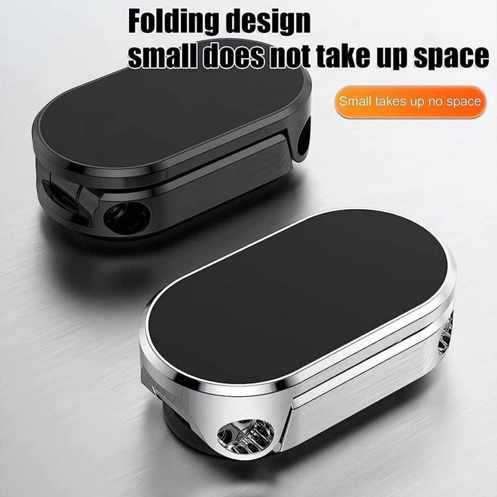 6102 360 Degree Rotating Magnetic Car Phone Holder  Metal Folding Car Phone Holder  New Alloy Folding Magnetic Car Phone Holder (Pack Of 1) - Trendex
