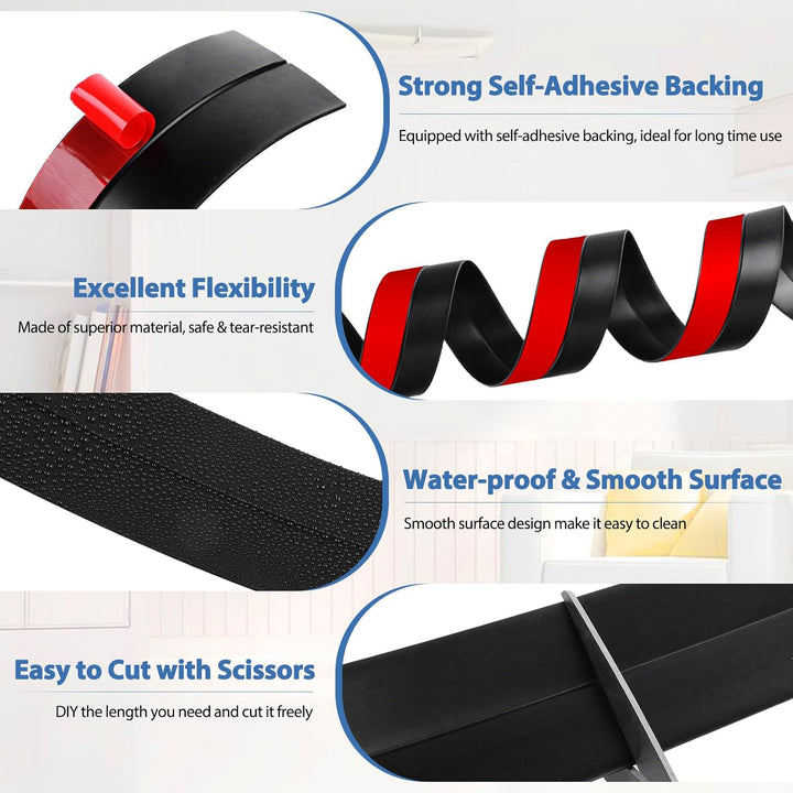 1 Meter Self-adhesive Silicone Door Bottom Seal Strip (1 Mtr  1 Pc) - Trendex