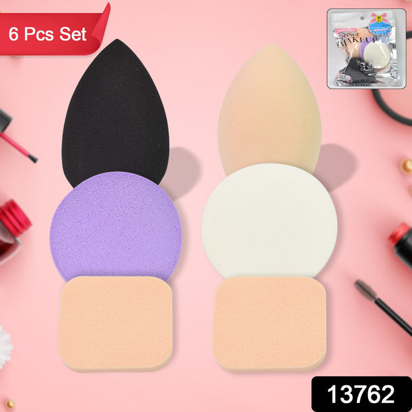 Makeup Sponges Set Perfect For Liquid Cream And Powder (6 Pcs Set) - Trendex