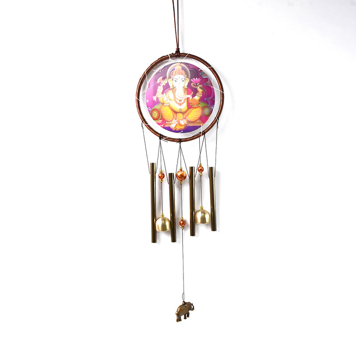 Lord Ganesh Wind Chimes Outdoor Hanging Wind Chime (1 Pc) - Trendex