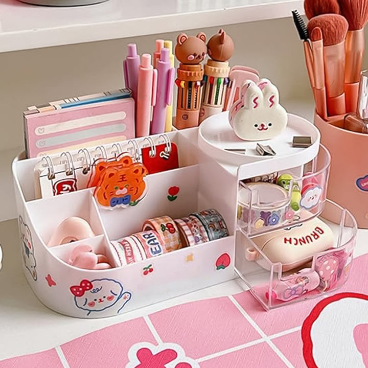 Multi-functional Plastic Vanity Storage Box - Trendex