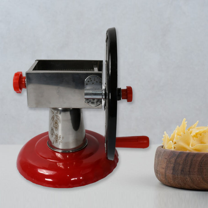 8259 Stainless Steel Chips Maker And Vegetable Slicer For Kitchen Potato Slicer Graters And Chippers. Chips Maker Is Suitable For Vegetable Cuttings. Chips Maker Consist Hard Coated Iron Wheel And Stand. - Trendex