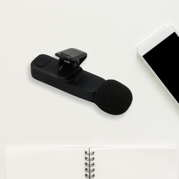 12639 Intelligent Noise Cancelling Live Streaming Clip On Microphone For Type-c  For Iphone With Charging Mini Wireless Lapel Collar Microphone - Trendex