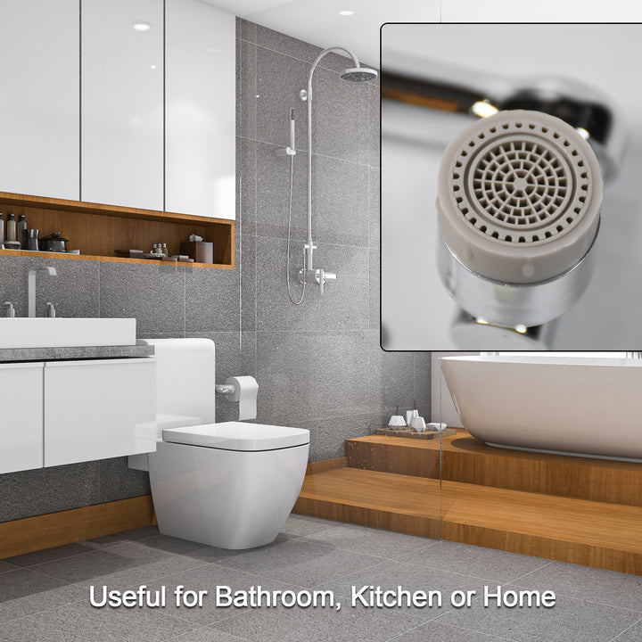 1552 Splash Faucet Filter Faucet 1080 Rotating Faucet Sprayer Head Double O-ring Design Movable Tap Water Saving Sink Aerator Extender For Bathroom Kitchen ( Loose ) - Trendex