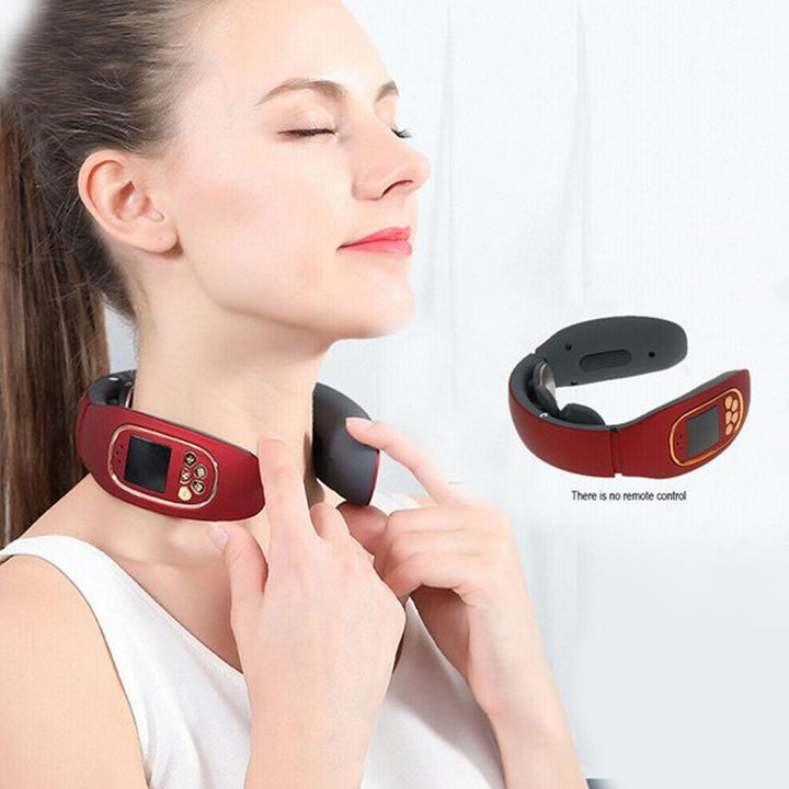 3 Heads Smart Electric Neck And Back Pulse Massager (1 Pc) - Trendex