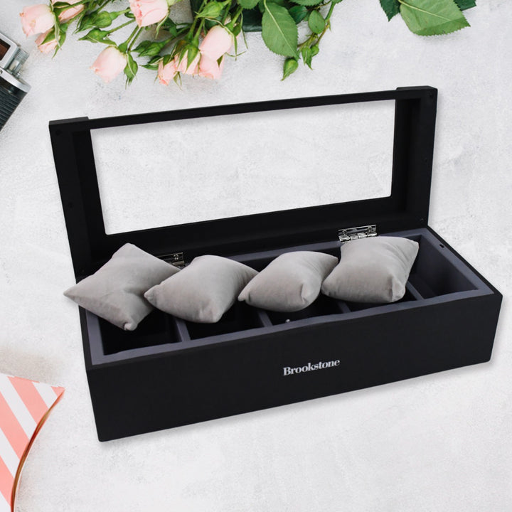 Style Fresh And Simple Girl Earrings Plate Jewellery Box Earrings Ring Multi-function Jewellery Storage Box - Trendex