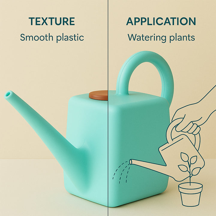 2 Litre Heavy-duty Plastic Gardening Watering Can With Long Spout  Ergonomic Handle - Trendex