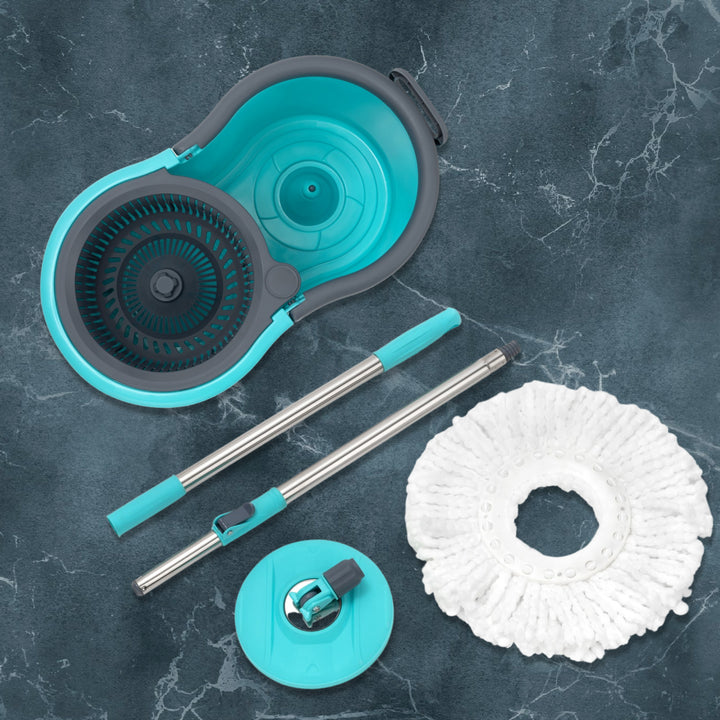 4941 Quick Spin Mop Plastic Spin Bucket Floor Cleaning Easy Wheels  Big Bucket Floor Cleaning Mop With Bucket - Trendex