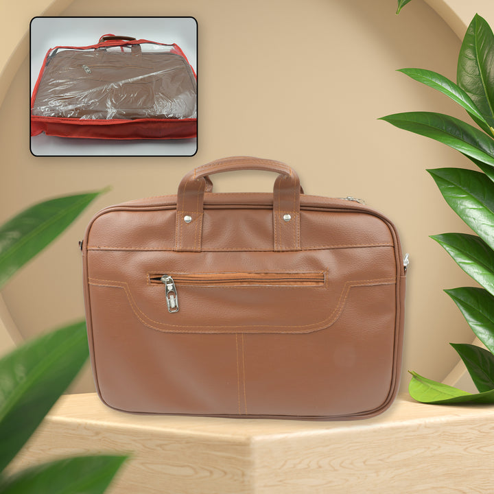 12573 Multipurpose Bag Shoulder Side Bag Office Laptop Faux Leather Executive Formal Laptop  Macbook Messenger  Office  Travel  Business  Shoulder  Hand  Sling Bag For Men Women With Multiple Compartments - Trendex