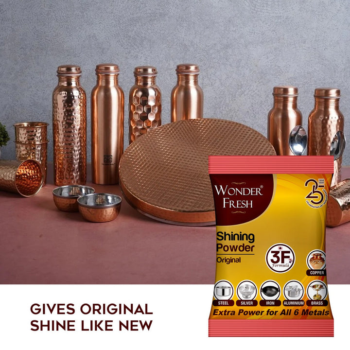 Shining Powder Cleans And Polishes Copper Brass Silver Aluminum Iron And Steel Removes Tarnish And Oxidation (200 Gm) - Trendex