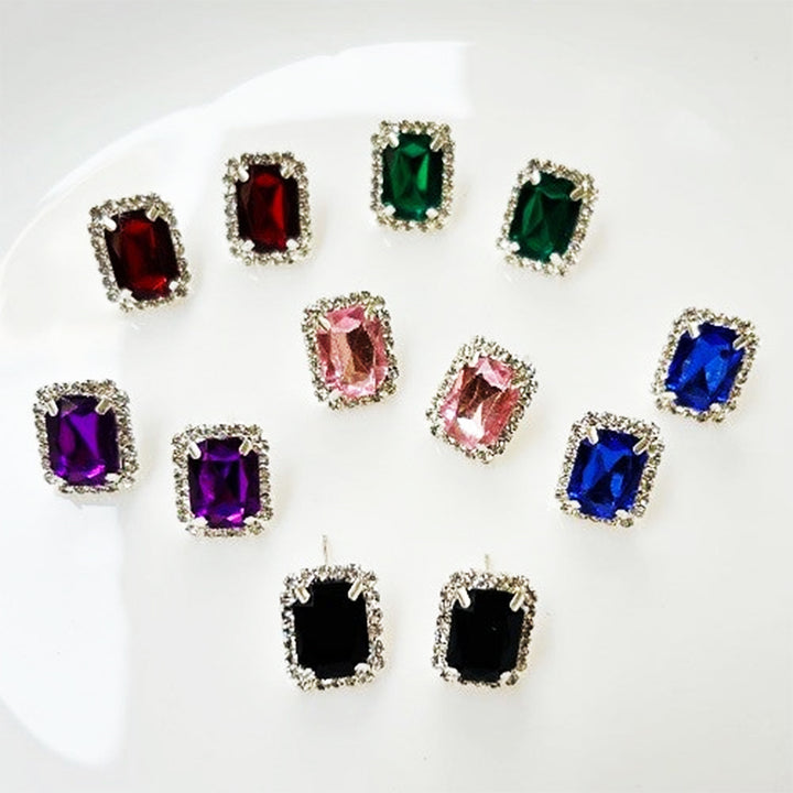 Diamond Jewellery Interchangeable Triangular Shaped Earrings (6 Pari  Mix Color  Design) - Trendex