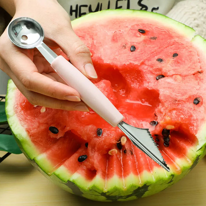 7031 Multifunctional Stainless Steel Fruit Vegetable Pattern Carving Knife Peeler Corer Spherical Dig Ball Scoop Garnishing Dig Ball Spoon Kit. - Trendex