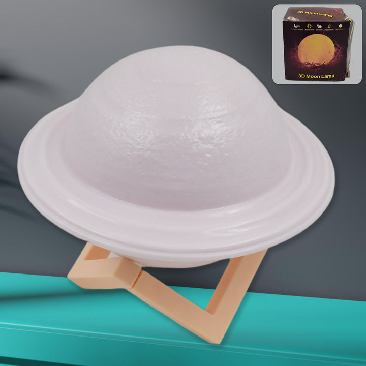 3d Saturn Lamp Home Decoration Bedside Night Light With Base (1 Pc  Multicolor) - Trendex