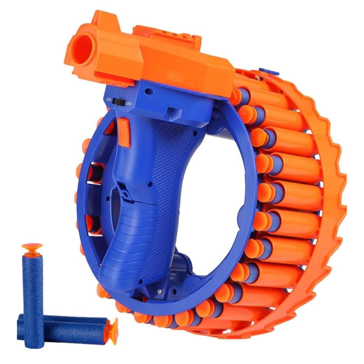 17921 Amazing Toy Gun Electric Gun For Children 28 Soft Bullets For Youth Safety Childrens Electric Hand Ring Wheel Soft Bullet Gun Gift Toys - Trendex