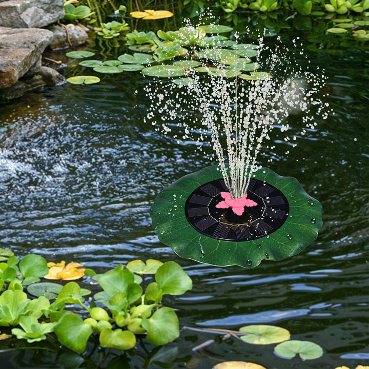 Decorative Solar-powered Floating Water Fountain Pump - Trendex