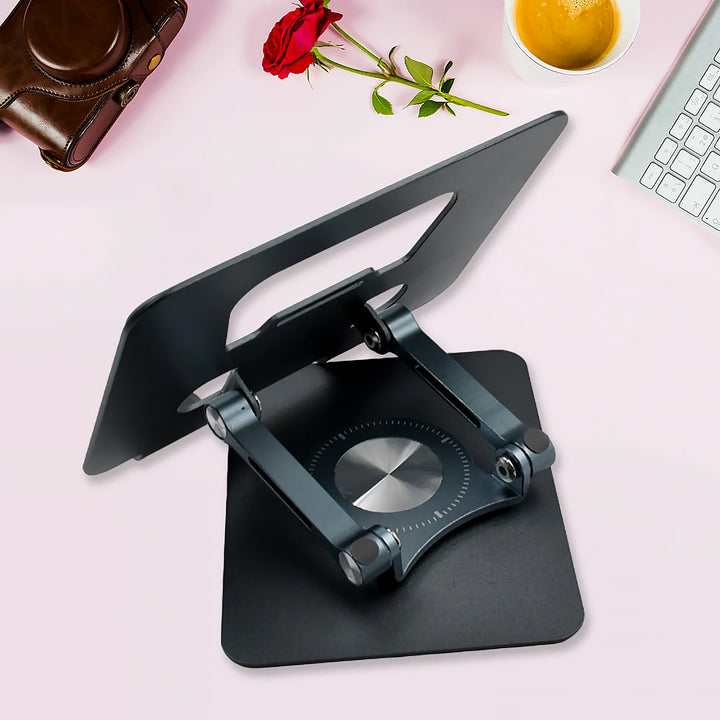 Aluminum Alloy 360rotating Bracket Adjustable Laptop Stand Portable Foldable Ergonomic Laptop Support - Trendex