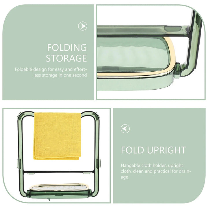 2-in-1 Self-adhesive Towel Hanger  Soap Holder Stand (1 Pc) - Trendex