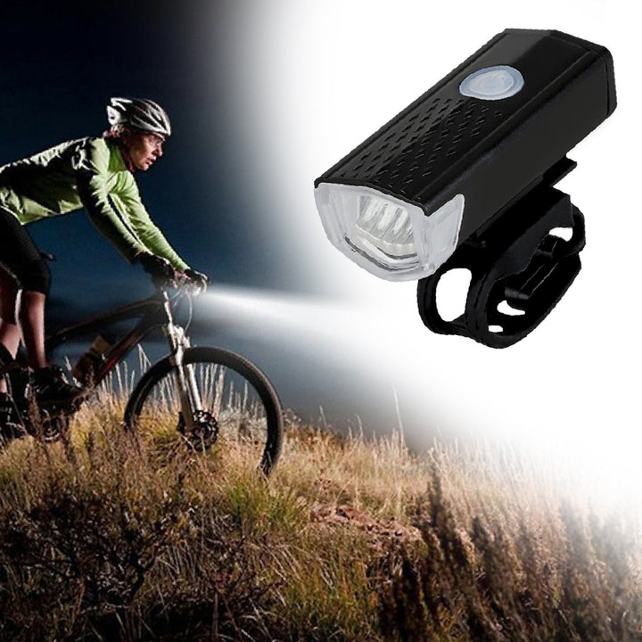1637 Usb Rechargeable Bicycle Light Set 400 Lumen Super Bright Headlight Front Lights - Trendex