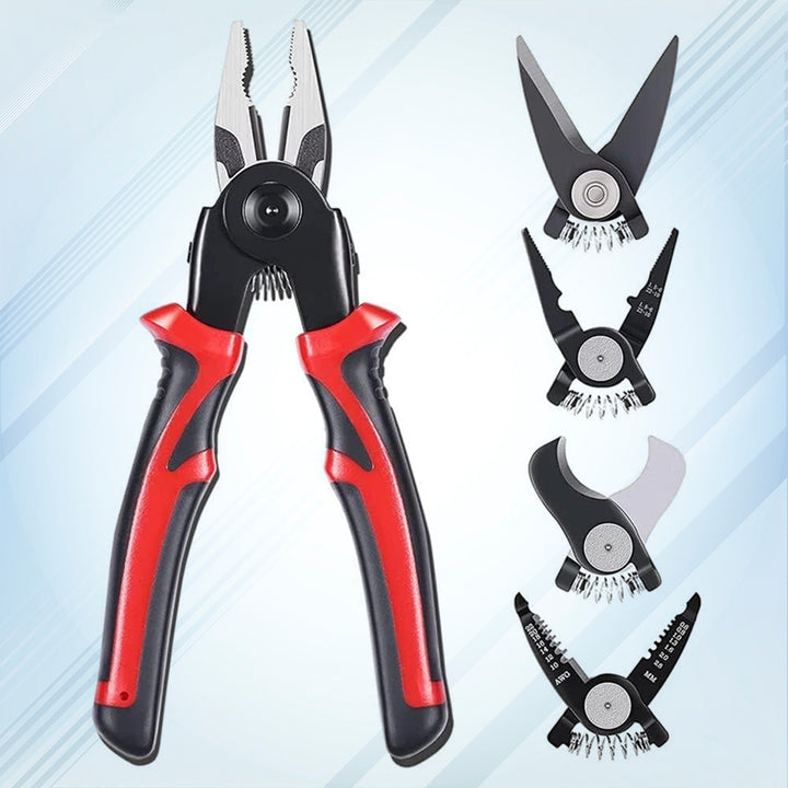 5 In 1 Wire Stripper Pliers Set Soft Grip Anti-slip Alloy Steel Cutting Gripping Stripping - Trendex