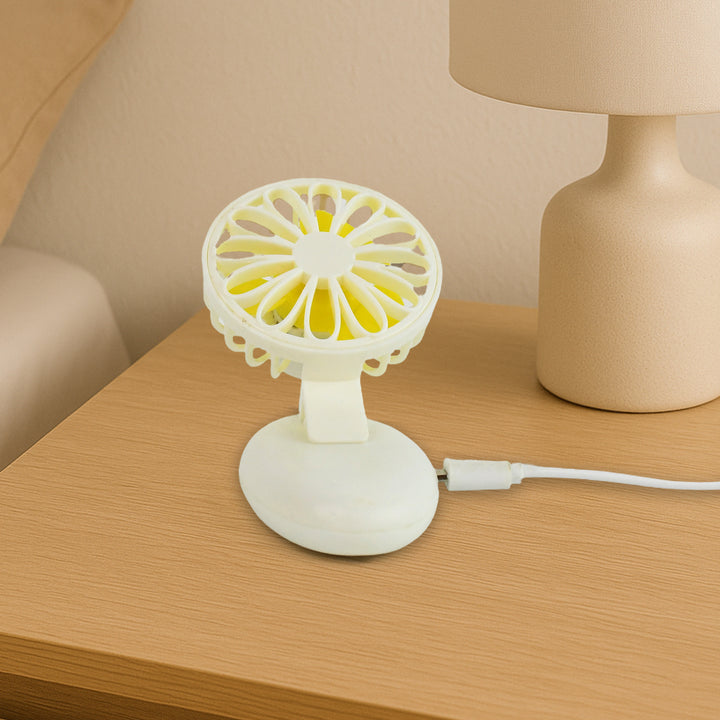 17708 Mini Usb Handheld Fan Portable Rechargeable Mini Fan For Home Office Travel And Outdoor Use (1 Pc) - Trendex