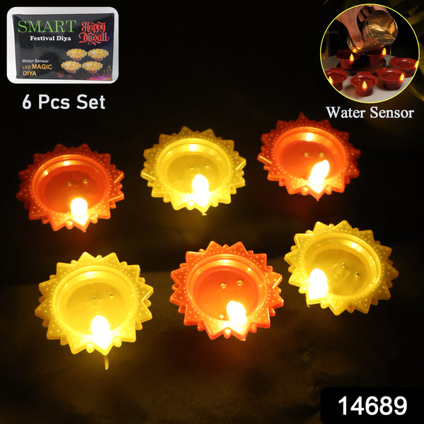 Water Sensor Led Diya Set (6 Pc) - Trendex