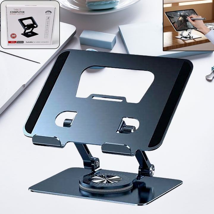 Aluminum Alloy 360rotating Bracket Adjustable Laptop Stand Portable Foldable Ergonomic Laptop Support - Trendex