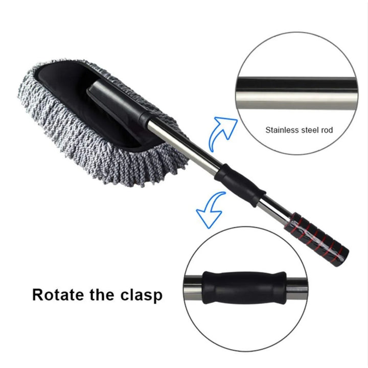 Car Dust Brush  Gentle And Efficient Cleaning Tool For Interior And Exterior (1 Pc) - Trendex