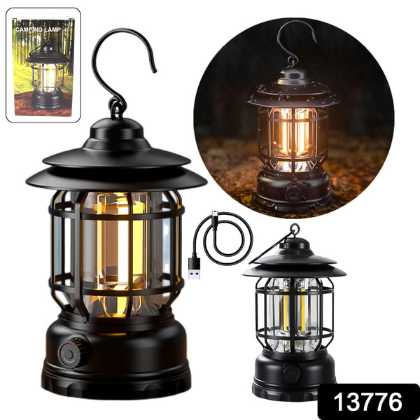 Led Camping Light Retro Style Lighting Battery Type-c Rechargeable (1 Pc) - Trendex
