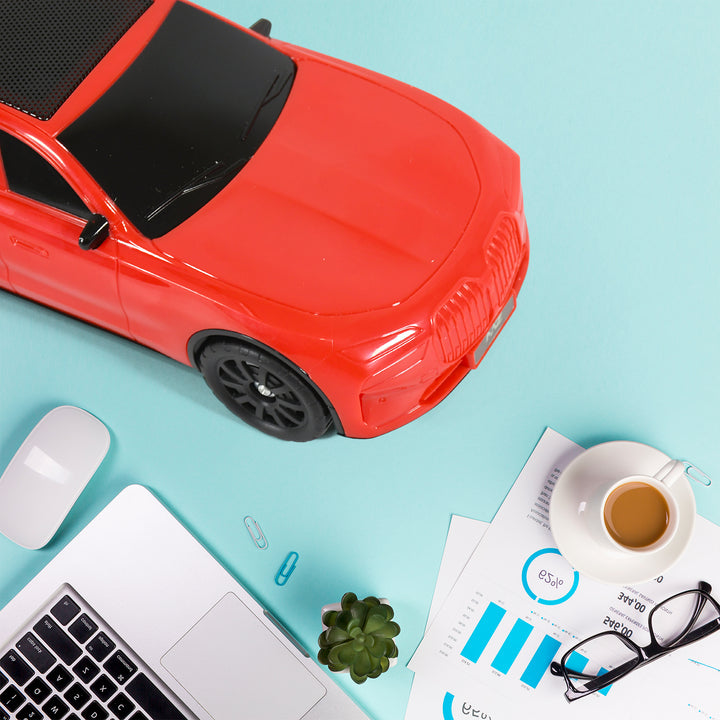 12675 Wireless Bluetooth Speaker Portable Car Shape Music Speaker Support Bluetooth Tf Card Usb Fm Radio Function Unique Shape Car Speaker - Trendex