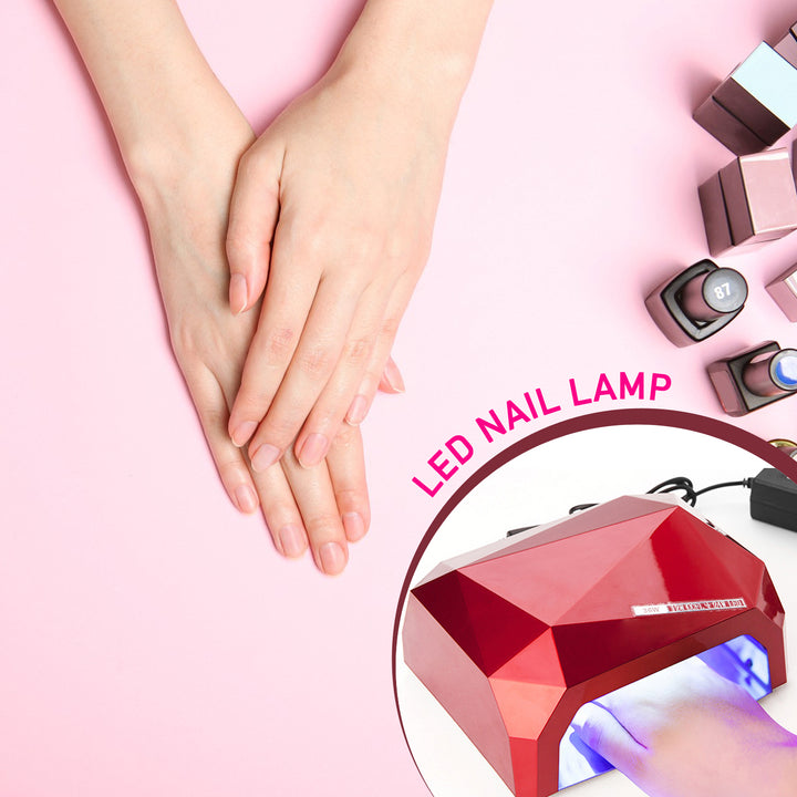 36w Led Nail Dryer Curing Nail Polish Uv Gel Diamond Shaped Nail Dryers (1 Pc) - Trendex