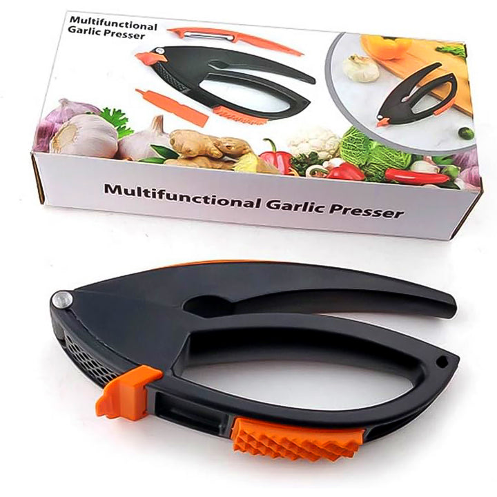 Multifunctional Garlic Press Garlic Mincing  Crushing Tool (1 Pc) - Trendex
