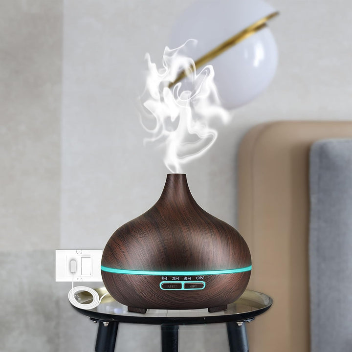 Aromatherapy Humidifier With 7 Colourful Led Light Change (500 Ml Capacity  With Remote) - Trendex