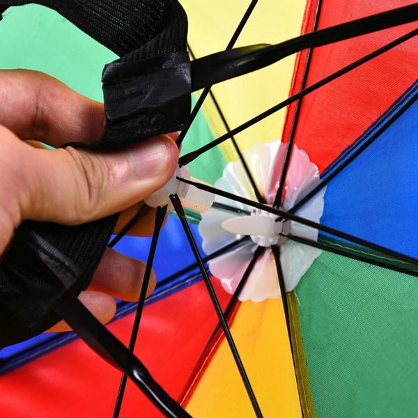 1445 Hands Free Umbrella Hat To Protect From Sun  Rain - Trendex