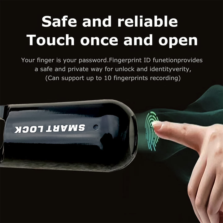 Small Usb Rechargeable Smart Fingerprint Padlock For Locker - Trendex