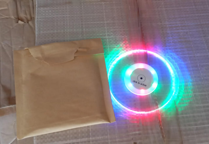 Colorful Led Cocktail Coaster Round Ultra-thin Led Drink Coaster (1 Pc) - Trendex