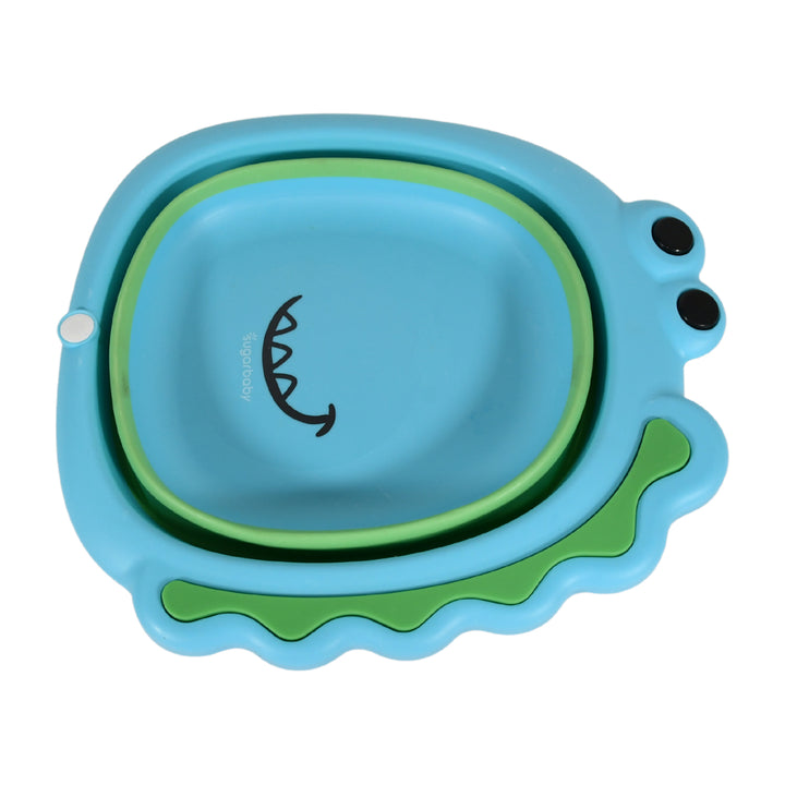 17513 Frog Shape Wash Basin Space Saving Multi Function Foldable Baby Wash Basin Easy Clean Lightweight Thicken For Washing Face For Home (3331cm  1 Pc) - Trendex