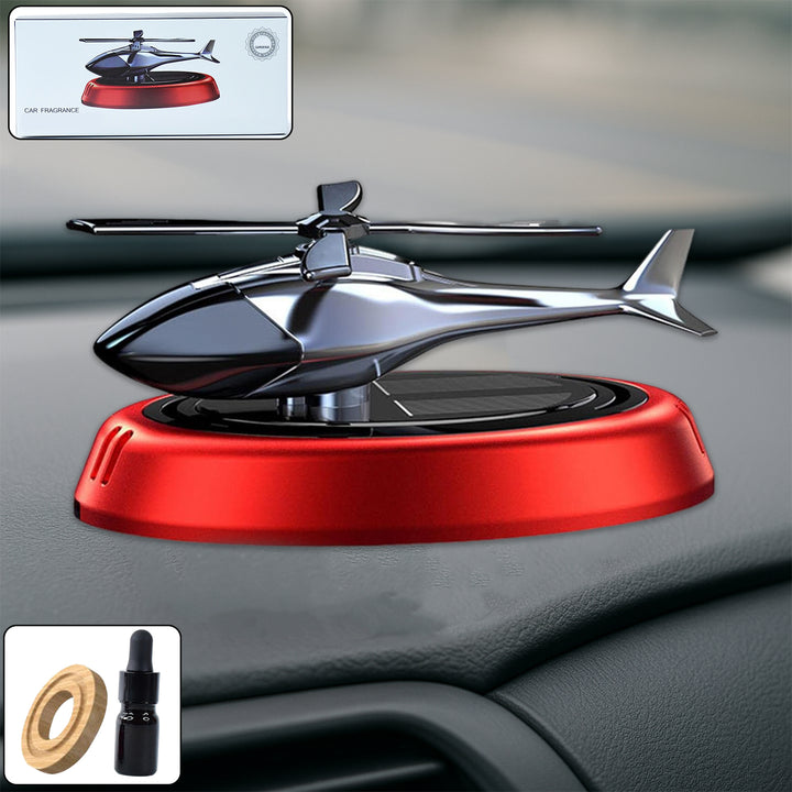 Solar-powered Rotating Helicopter Car Air Freshener - Trendex