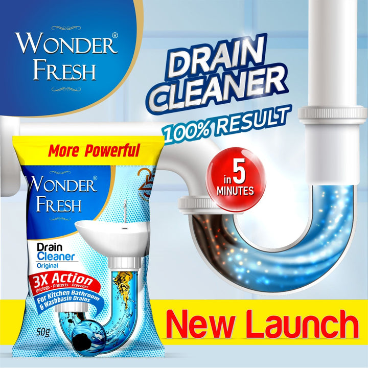 1383 All Pipe Safe Drain Cleaner Powder Clear Clogged Sinks  Pipes 50 Gram Pack - Trendex