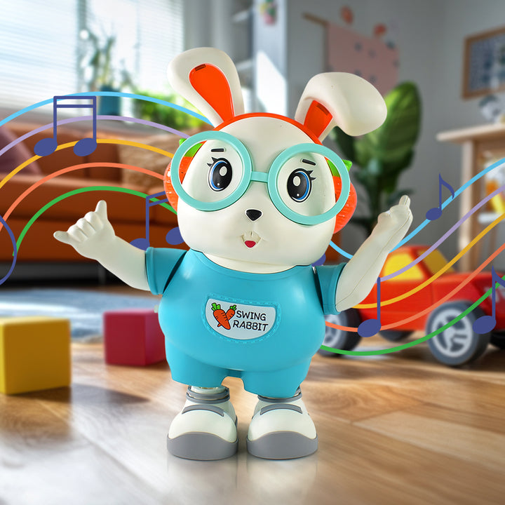Swing Rabbit Musical Dancing Toy  Interactive Bunny With Lights Sounds (1 Pc  Battery Not Included) - Trendex