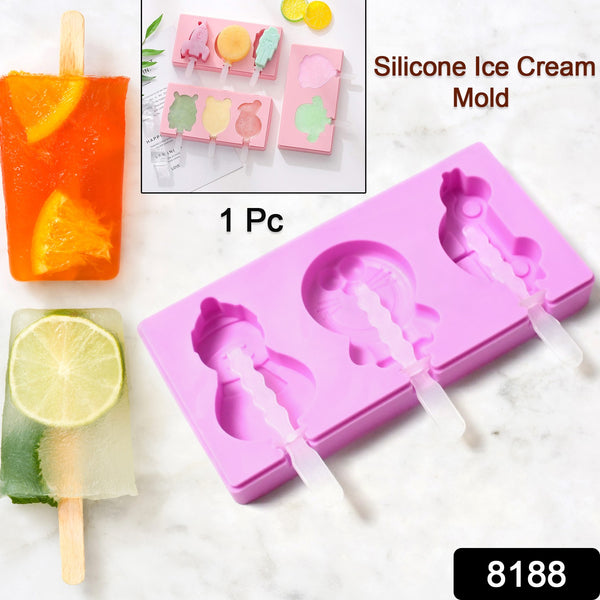 8188 Silicone Popsicle Molds Reusable Ice Cream Molds With Sticks And Lids. A Must-have Popsicle Mold For Summer. - Trendex