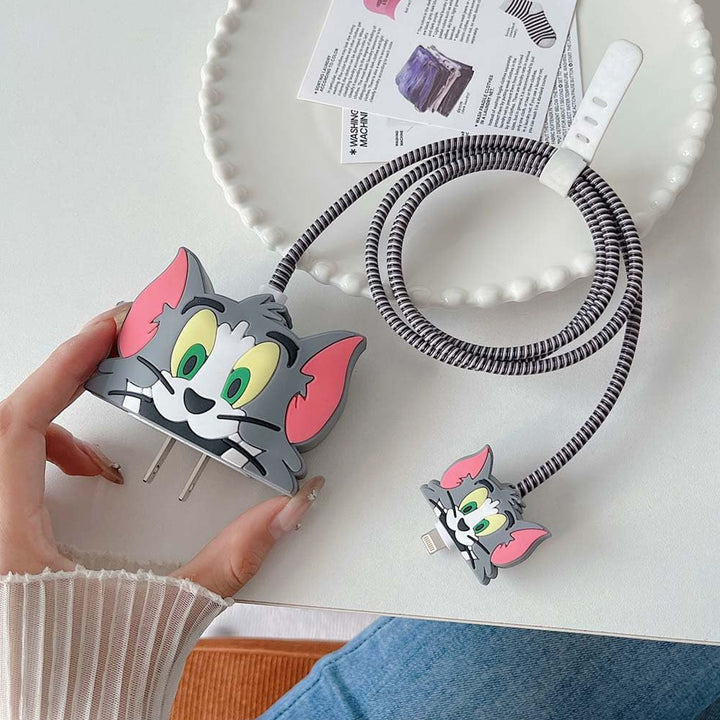 Cartoon Character Silicon Charger Case Cover For Ip 18-20w (Mix Design  1 Pc) - Trendex