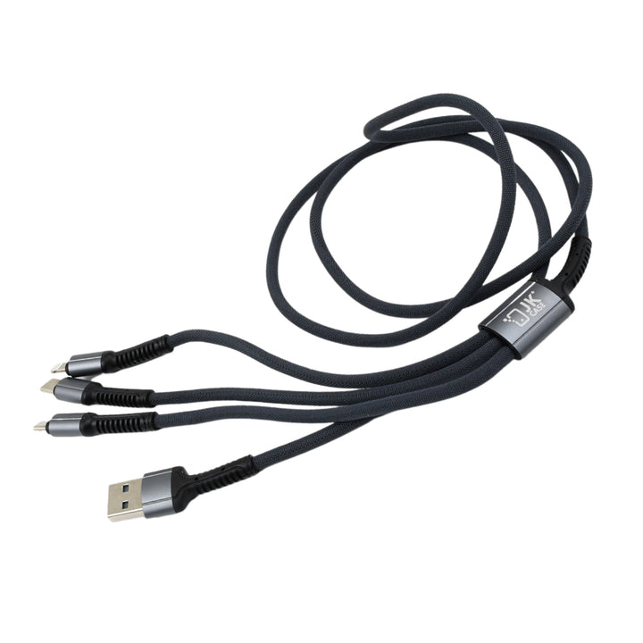 3 In 1 Multi Super Fast Charging Cable (1 Pc  1200 Mm) - Trendex
