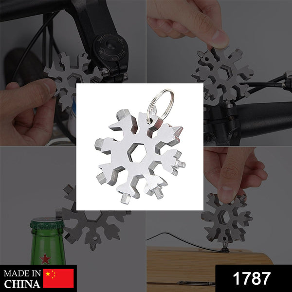 1787 Snowflake Multi-tool Stainless Steel Snowflake Bottle Opener - Trendex