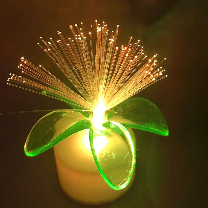 6237 Fiber Optic Light Mini Color Change Led Table Centerpieces  Light Up Candle - Pack Of 12 - Trendex