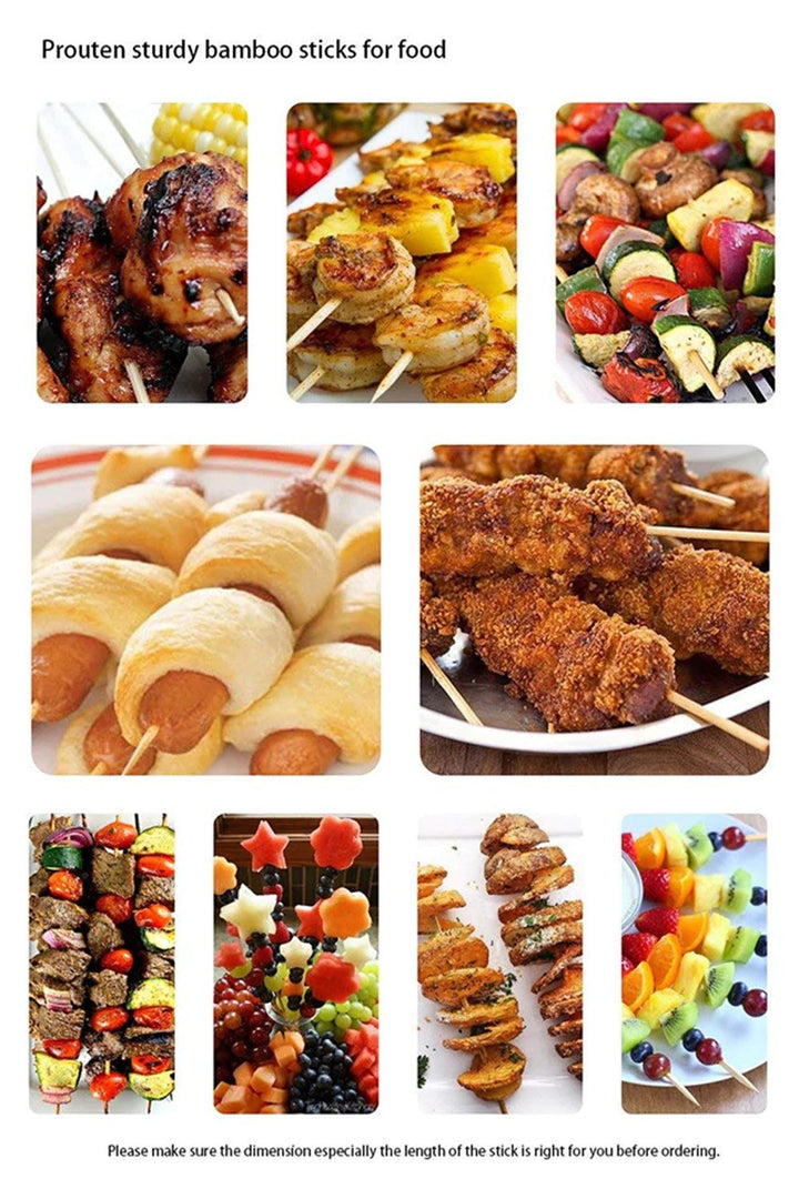 1119 Bamboo Wood Skewer Bbq Sticks - Trendex
