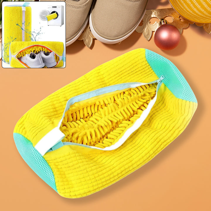 Shoe Cleaning Mop Cover With Microfiber Chenille Lining  Zipper (1 Pc) - Trendex