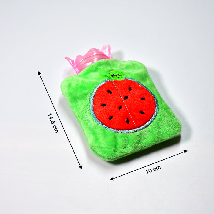 6509 Watermelon Small Hot Water Bag With Cover For Pain Relief Neck Shoulder Pain And Hand Feet Warmer Menstrual Cramps. - Trendex
