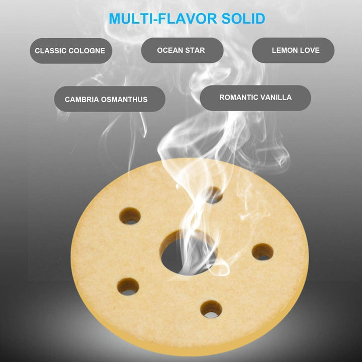 6319 Solar Power Car Aroma Diffuser 360double Ring Rotating Design Car Fragrance Diffuser Car Perfume Air Freshener For Dashboard Home Office - Trendex