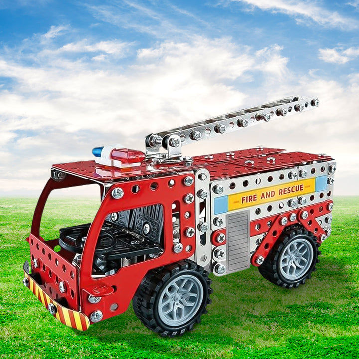 Metal Diy Fire Truck Building Blocks For Kids (Fire Truck  292pcs Of Truck Tool  1 Set) - Trendex